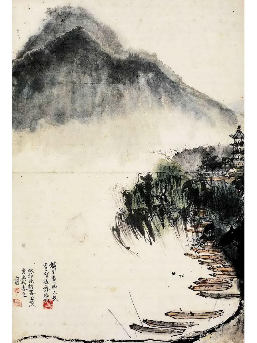 程十发(1921～2007)玄武春色图